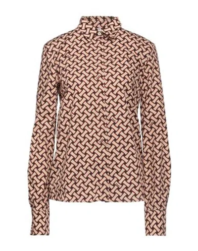 Drumohr Woman Shirt Beige Size 10 Cotton