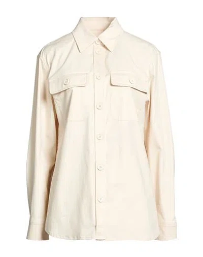 Drumohr Woman Shirt Beige Size 8 Cotton, Elastane In Sand