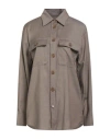 Drumohr Woman Shirt Grey Size 6 Virgin Wool, Viscose, Elastane In Gray