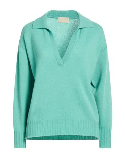 Drumohr Woman Sweater Azure Size M Cashmere In Blue