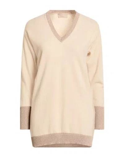 Drumohr Woman Sweater Beige Size S Wool, Cashmere, Viscose, Polyester In Neutral