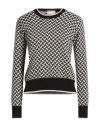 Drumohr Woman Sweater Black Size Xl Cashmere In Multi