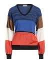 Drumohr Woman Sweater Blue Size L Cotton, Silk, Polyamide