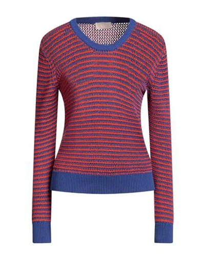 Drumohr Woman Sweater Blue Size S Cotton In Brown