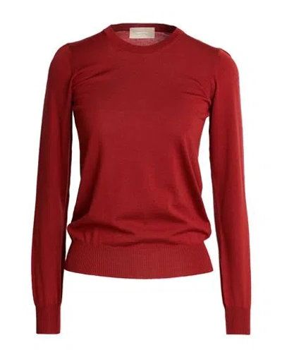 Drumohr Woman Sweater Brick Size Xs Super 140s Wool In Red
