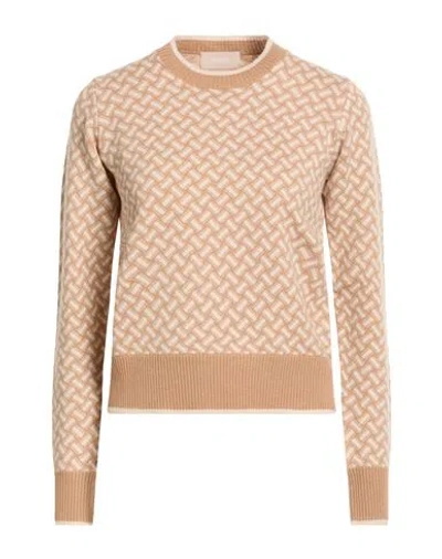 Drumohr Woman Sweater Camel Size Xl Cashmere In Brown