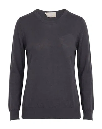 Drumohr Woman Sweater Charcoal Size Xs Super 140s Wool In Gray