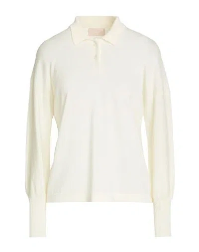 Drumohr Woman Sweater Cream Size S Merino Wool In White
