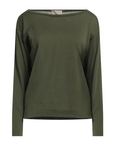 Drumohr Woman Sweater Dark Green Size S Cotton In Green