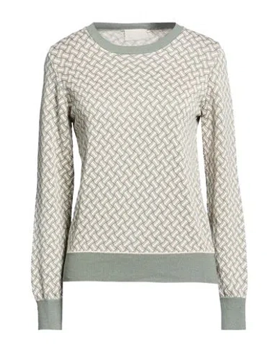 Drumohr Woman Sweater Dark Green Size Xxl Cotton, Linen In Gray