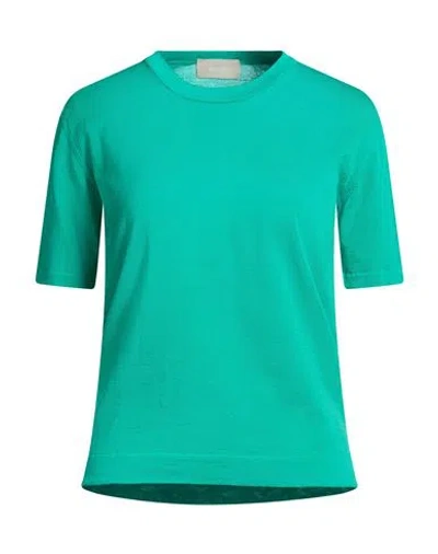 Drumohr Woman Sweater Emerald Green Size L Cotton