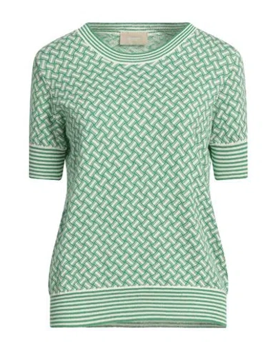 Drumohr Woman Sweater Green Size L Cotton, Linen, Polyester