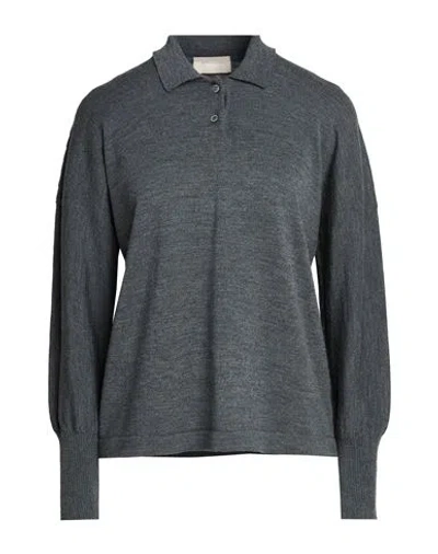 Drumohr Woman Sweater Grey Size M Merino Wool In Gray