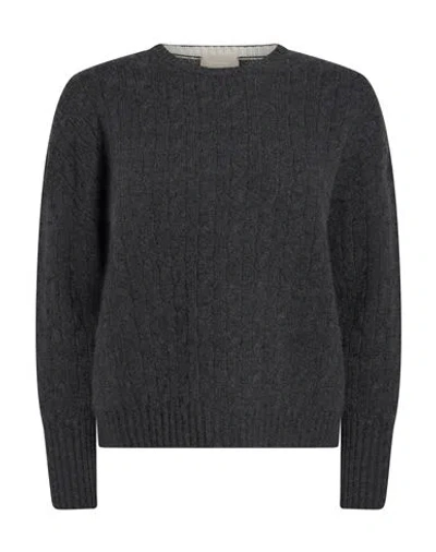 Drumohr Woman Sweater Grey Size Xs Cashmere In Black