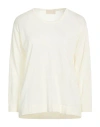 Drumohr Woman Sweater Ivory Size S Super 140s Wool In White