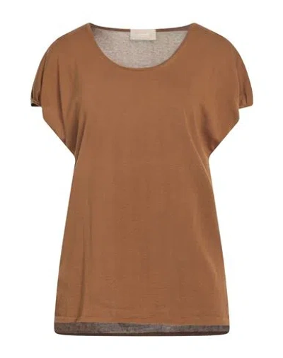 Drumohr Woman Sweater Khaki Size S Cotton In Beige