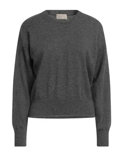 Drumohr Woman Sweater Lead Size Xl Cashmere In Grey
