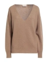 Drumohr Woman Sweater Light Brown Size L Cashmere In Nude