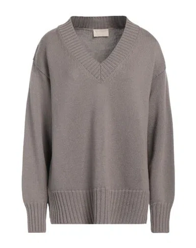 Drumohr Woman Sweater Light Brown Size M Merino Wool In Beige