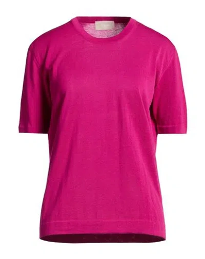 Drumohr Woman Sweater Magenta Size L Cotton In Pink