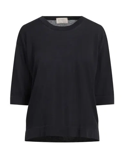 Drumohr Woman Sweater Midnight Blue Size M Cotton In Blue