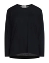 Drumohr Woman Sweater Midnight Blue Size S Super 140s Wool In Black