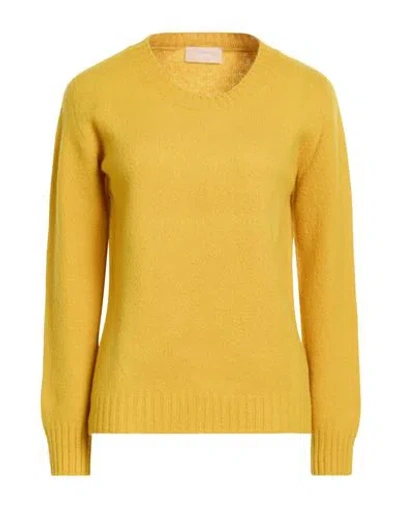 Drumohr Woman Sweater Mustard Size L Lambswool In Yellow