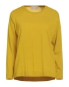 Drumohr Woman Sweater Mustard Size L Super 140s Wool In Yellow