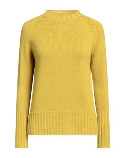 Drumohr Woman Sweater Mustard Size M Cashmere In Yellow