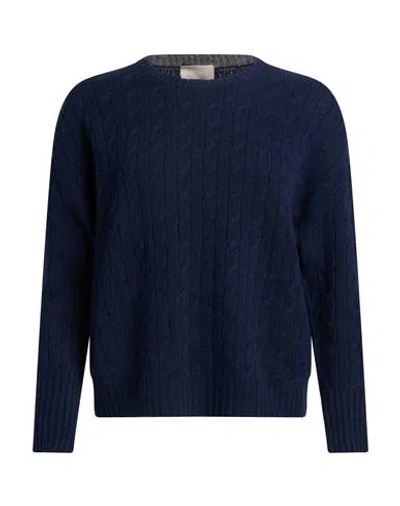 Drumohr Woman Sweater Navy Size S Cashmere In Blue