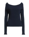 Drumohr Woman Sweater Navy Size S Cashmere In Blue