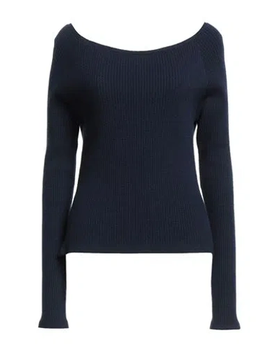 Drumohr Woman Sweater Navy Size S Cashmere In Blue