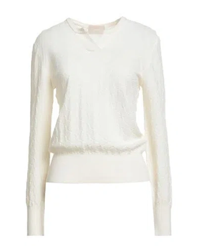 Drumohr Woman Sweater Off White Size M Merino Wool