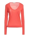 Drumohr Woman Sweater Orange Size S Cashmere, Merino Wool, Silk