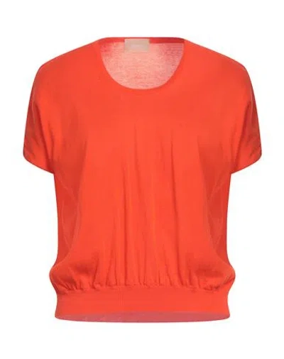 Drumohr Woman Sweater Orange Size S Cotton