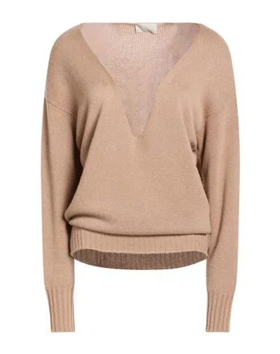 Drumohr Woman Sweater Sand Size M Cashmere