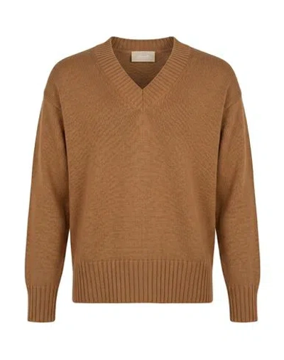 Drumohr Woman Sweater Tan Size S Merino Wool In Brown