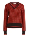 Drumohr Woman Sweater Tomato Red Size Xl Cashmere In Brown