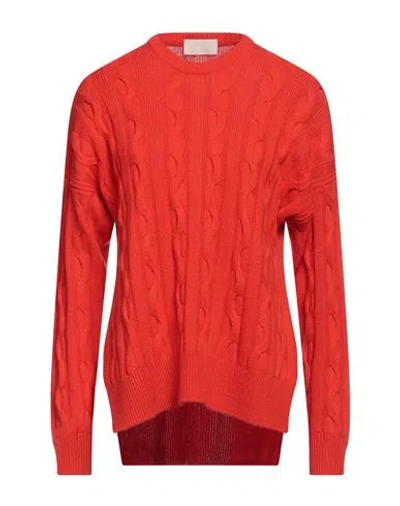Drumohr Woman Sweater Tomato Red Size S Cashmere