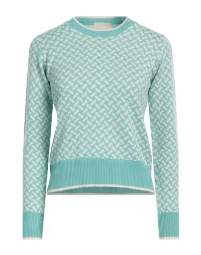 Drumohr Woman Sweater Turquoise Size M Cashmere