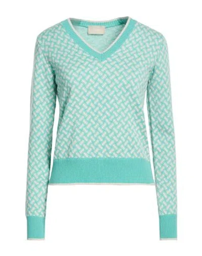 Drumohr Woman Sweater Turquoise Size S Cashmere In Black