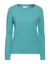 Drumohr Woman Sweater Turquoise Size Xl Lambswool In Blue