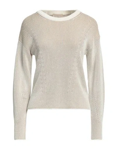 Drumohr Woman Sweater White Size S Silk, Cotton In Neutral