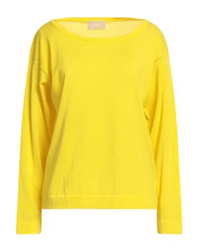 Drumohr Woman Sweater Yellow Size M Cotton