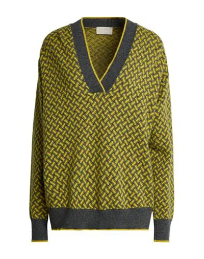 Drumohr Woman Sweater Yellow Size Xs Cashmere In Green