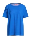 Drumohr Woman T-shirt Blue Size L Cotton