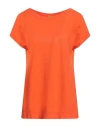 Drumohr Woman T-shirt Orange Size L Cotton