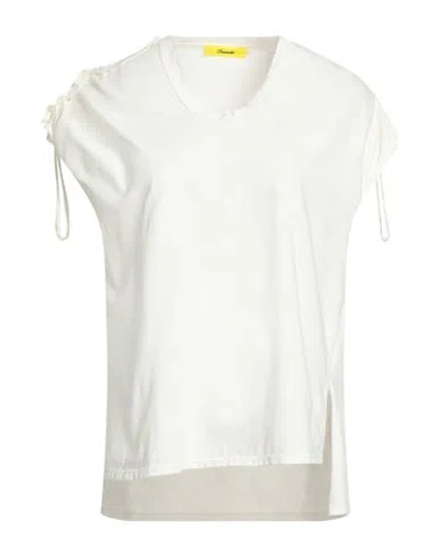 Drumohr Woman T-shirt White Size Xs Viscose