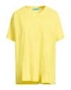 Drumohr Woman T-shirt Yellow Size L Cotton