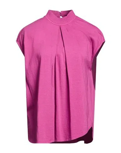 Drumohr Woman Top Mauve Size L Cotton In Purple